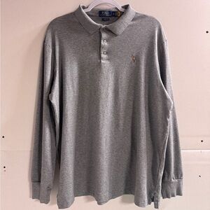 Ralph Lauren Men's Gray 1/4 Button Polo Shirt